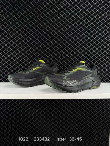HOKA ONE ONE Mafate X Black Olive Green Neon Yellow EU 36-45 Trail Shoe Trail Running Sneakers - Unisex (BS-86415)