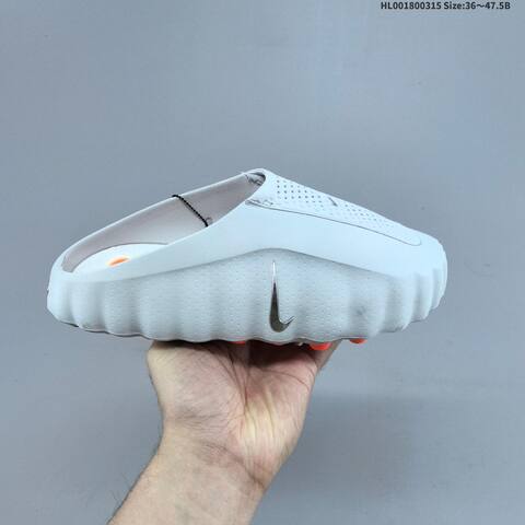 Nike Mind 001 Light Gray Black Silver Orange EU 36-47 5 Slides - Unisex (BS-61301)