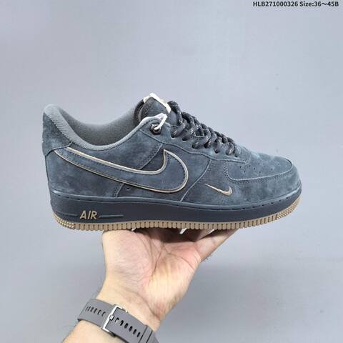 Nike Air Force 1 07 Low Dark Grey Light Grey Blue Beige EU 36-45 Sneaker - Unisex (BS-61116)