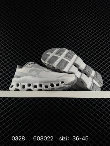 On Running Cloudmonster Void Light Grey Dark Grey White EU 36-45 Running Shoe Running Sneakers - Unisex (BS-85381)