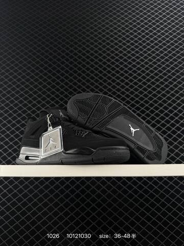 Jordan Air Jordan 4 Retro Black Cat Black Dark Grey EU 36-48 Basketball Shoe - Unisex (BS-80438)