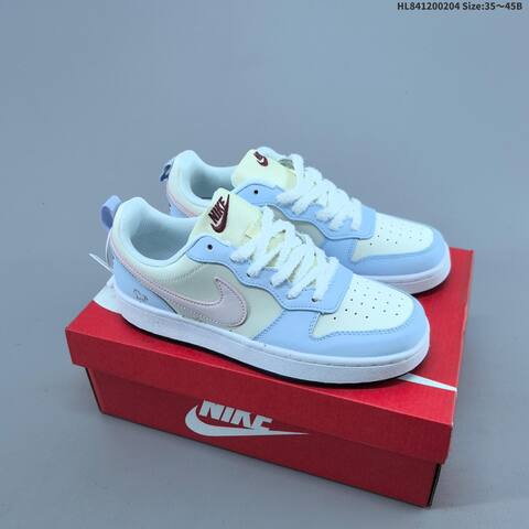 Nike Court Borough Low 2 Light Blue Cream White Pink EU 35-45 Skate Shoe - Unisex (BS-61535)