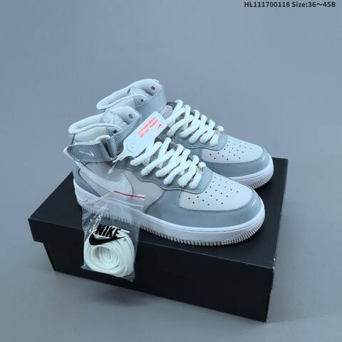 Nike Air Force 1 Mid 07 Grey White EU 36-45 Sneaker - Unisex (BS-61909)
