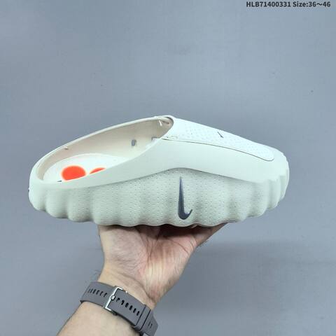 Nike Mind 001 Recovery Slide Light Beige Bright Red Silver Orange EU 36-46 Slides - Unisex (BS-61016)
