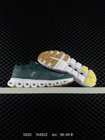 On Cloud 5 Waterproof Dark Green White Gum Yellow EU 36-45 Running Shoe Running Sneakers - Unisex (BS-85267)