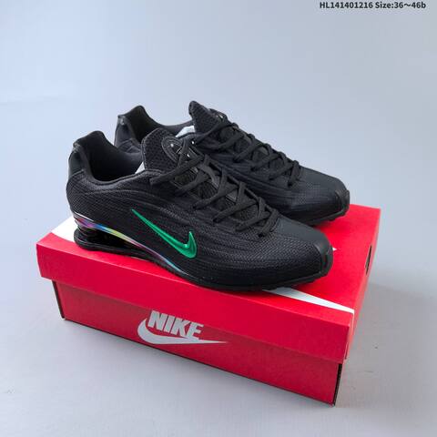 Nike Shox Z IM6051-001 Black Green Iridescent EU 36-46 Running Shoe - Unisex (BS-62637)