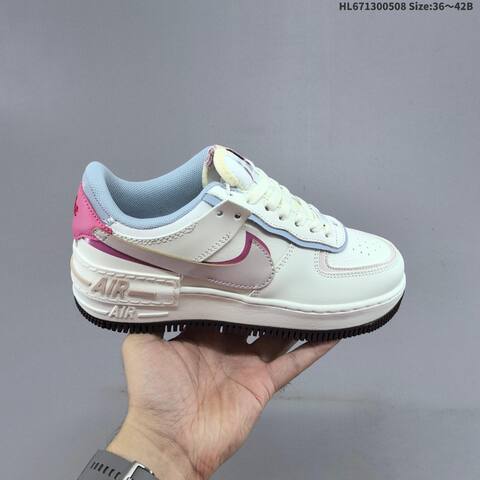 Nike WMNS Air Force 1 Shadow Sail Light Blue Pink Dark Brown EU 36-42 Sneaker - Unisex (BS-60435)