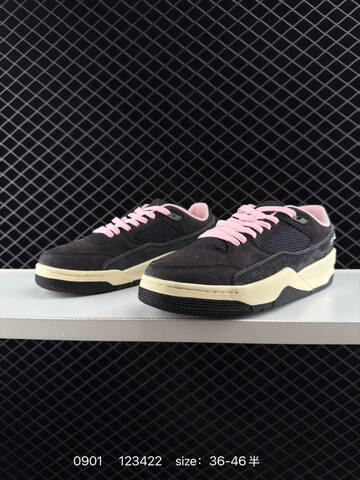 Jordan Air Jordan 4 Retro Flight Court Black Pink Cream EU 36-46 Basketball Shoe - Unisex (BS-80789)