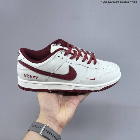 Nike Dunk Low Victory Sail Dark Red White EU 36-46 Skate Shoe - Unisex (BS-61037)