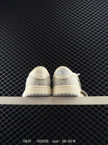 Jordan Air Jordan 1 Low Travis Scott Beige Light Grey Off White EU 36-45 Sneaker - Unisex (BS-80915)