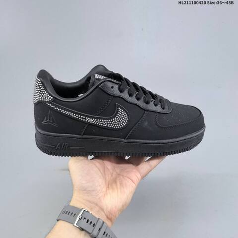 Nike Air Force 1 07 Black Silver White EU 36 45 Sneaker EU 36-45 - Unisex (BS-60638)