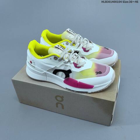 On Running THE ROGER Pro 2 Black White Yellow Pink EU 36-46 Tennis Shoe Casual Sneakers - Unisex (BS-69722)