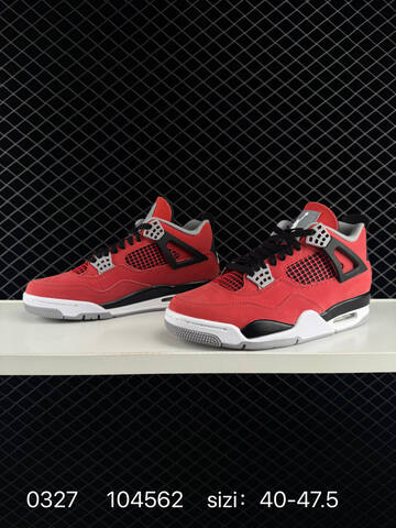 Jordan Air Jordan 4 Retro Toro Bravo Red Black White Grey EU 40-47 5 Basketball Shoe - Men's (BS-79592)