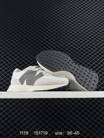 New Balance 327 White Light Grey Dark Grey Cream Black EU 36-45 Sneaker - Unisex (BS-82576)