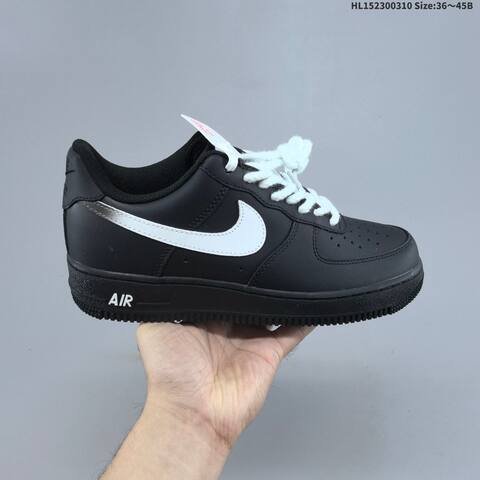 Nike Air Force 1 Low 07 Black White Silver EU 36-45 Sneaker - Unisex (BS-61391)