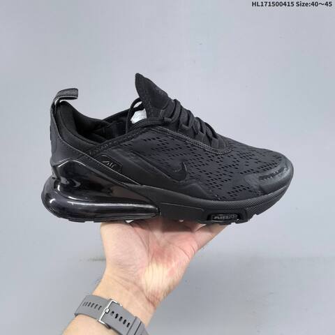 Nike Air Max 270 Flyknit All Black EU 40-45 Running Shoe - Men's (BS-60719)