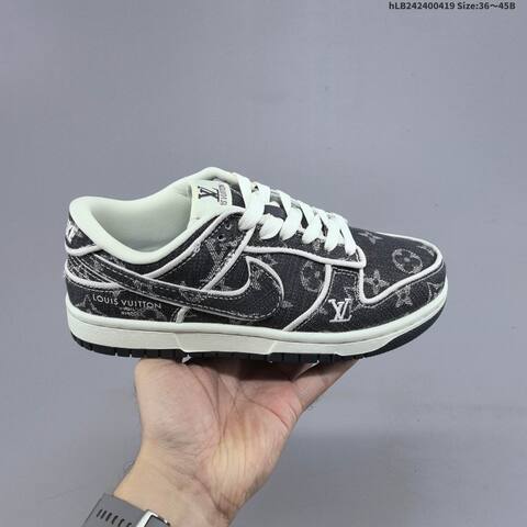 Nike Dunk SB Low Louis Vuitton Black White Blue Off White EU 36-45 Skate Shoe - Unisex (BS-60649)