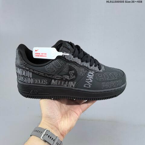Nike Air Force 1 07 LV8 II1549-001 Black Dark Grey EU 36-45 Sneaker - Unisex (BS-60502)