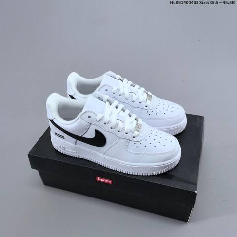 Nike Air Force 1 07 Supreme White Black And Black White EU 35 5-46 5 Sneaker - Unisex (BS-60880)