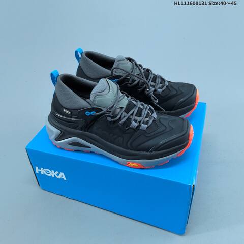 HOKA Kaha 3 Low GTX Black Grey Orange Blue EU 40-45 Trail Shoe Trail Running Sneakers - Men's (BS-69393)