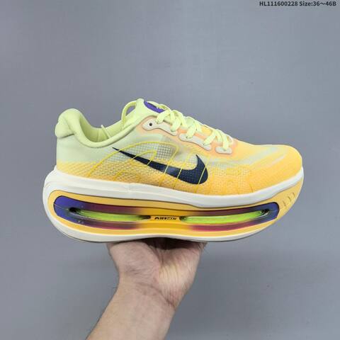 Nike Air Zoom Vomero Premium Pale Yellow Cream Navy Purple Green EU 36-46 Running Shoe - Unisex (BS-61493)