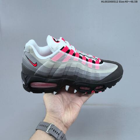Nike Air Max 95 Black Grey White Red EU 40-48 5 Running Shoe - Men's (BS-60397)