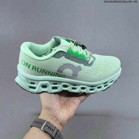 On Cloudmonster 3 Grey White Lime Mint Green EU 36-45 Running Shoe Running Sneakers - Unisex (BS-69534)