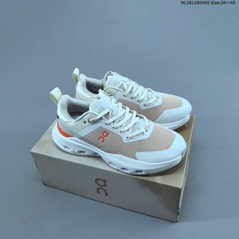 On Cloudpulse Black White Beige Orange EU 36-45 Running Shoe Running Sneakers - Unisex (BS-69634)