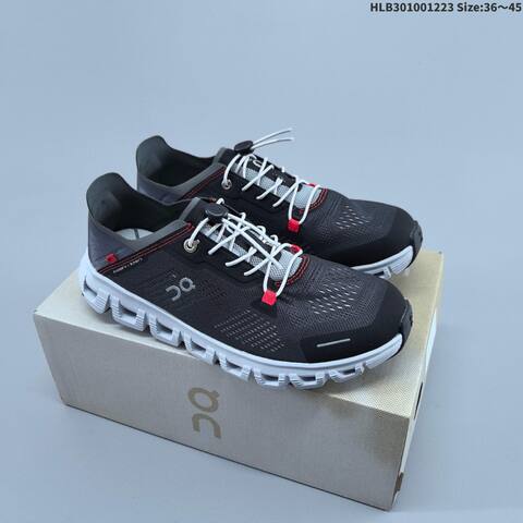 On Cloud 6 Coast Black White Red EU 36-45 Running Shoe Running Sneakers - Unisex (BS-69733)