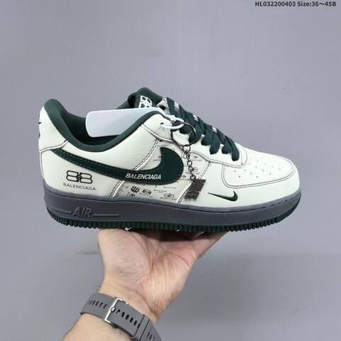 Nike Air Force 1 07 Low Off White Dark Green Grey Black EU 36-45 Sneaker - Unisex (BS-60964)