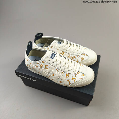 Onitsuka Tiger Mexico 66 White Red Orange EU 36-45 Sneaker Casual Sneakers - Unisex (BS-69167)