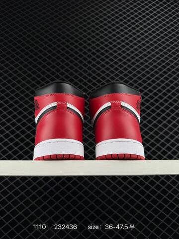 Jordan Air Jordan 1 Retro High 555088-101 White Red Black EU 36-47 5 Basketball Shoe - Unisex (BS-80315)