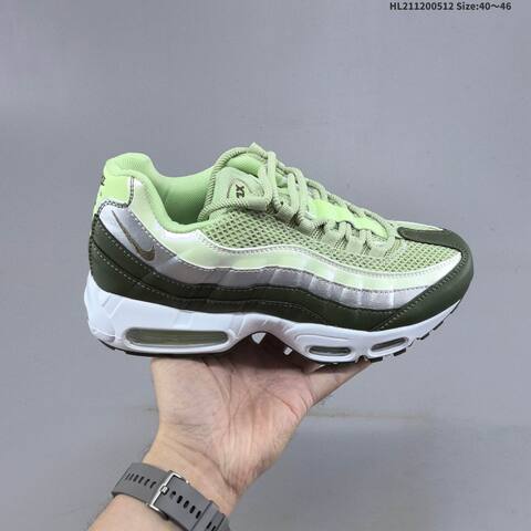 Nike Air Max 95 Light Green Dark Green Silver White Black EU 40-46 Running Shoe - Men's (BS-60386)