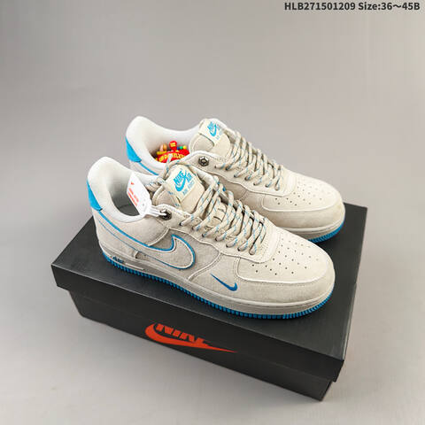 Nike Air Force 1 07 LV8 DY9867-109 Off White Light Blue EU 36-45 Sneaker - Unisex (BS-62807)