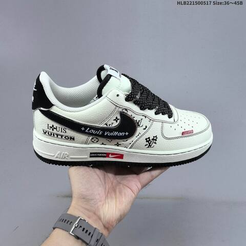 Nike Air Force 1 07 LV8 HQ2037-203 Off White Black Red EU 36-45 Sneaker - Unisex (BS-60313)