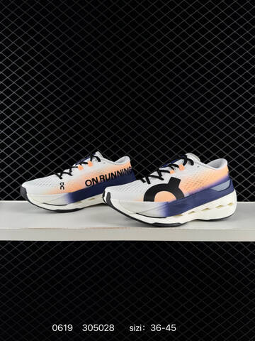 On Running Cloudboom Strike White Orange Navy Black EU 36-45 Running Shoe Running Sneakers - Unisex (BS-85151)