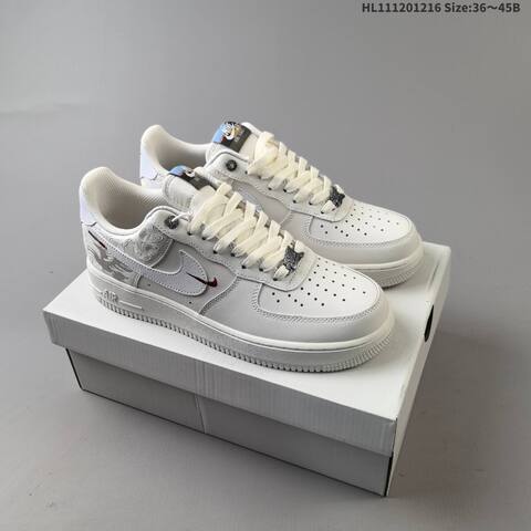 Nike Air Force 1 07 Low Off White Silver Burgundy EU 36-45 Sneaker - Unisex (BS-62652)