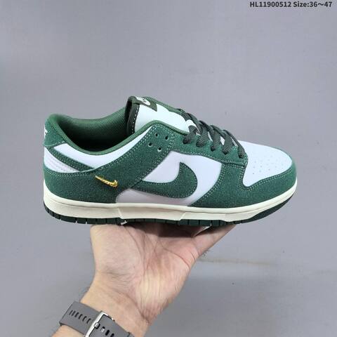 Nike Dunk Low White Dark Green Sail Gold EU 36-47 Skate Shoe - Unisex (BS-60381)