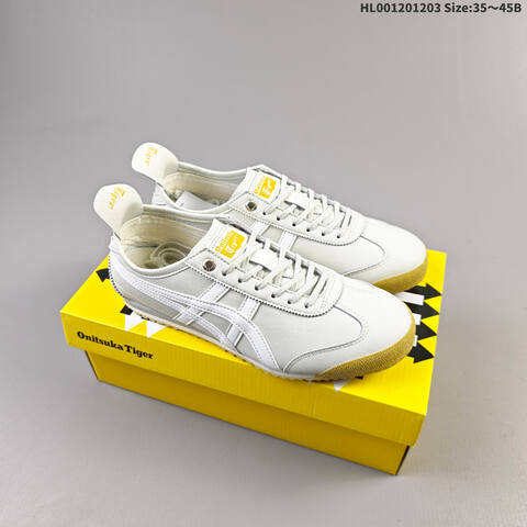 Onitsuka Tiger Mexico 66 SD Cream White Yellow Or Brown Olive White EU 35-45 Sneaker Casual Sneakers - Unisex (BS-69186)