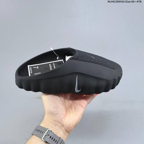 Nike Mind 001 HQ4307-600 Black Light Grey Silver Orange EU 36-47 Slides - Unisex (BS-60696)
