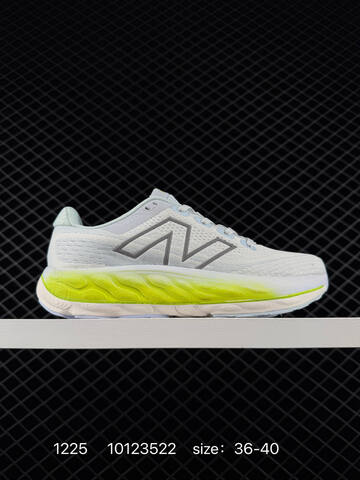 New Balance Fresh Foam X Vongo V6 Light Grey Neon Yellow White Black EU 36-40 Running Shoe - Unisex (BS-82453)