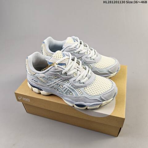 ASICS Gel-NYC Cream Light Grey Blue EU 36-46 Running Shoe Running Sneakers - Unisex (BS-69202)