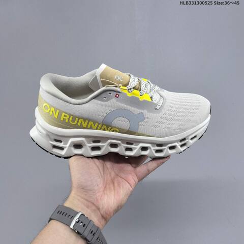 On Cloudmonster 3 Hyper H White Beige Yellow EU 36-45 Running Shoe Running Sneakers - Unisex (BS-69524)
