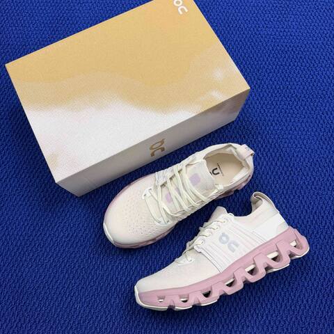 On Cloudswift 4 Ivory Light Pink White Running Shoe Running Sneakers (BS-86748)