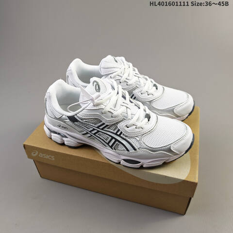 ASICS GEL-NYC White Silver Black EU 36-45 Running Shoe Running Sneakers - Unisex (BS-69315)