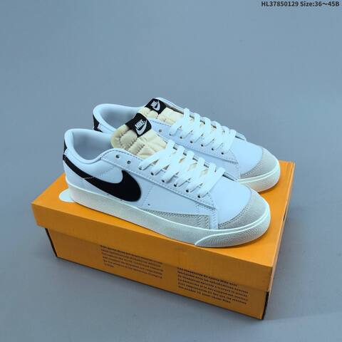 Nike Blazer Low 77 White Black Sail EU 36-45 Skate Shoe - Unisex (BS-61679)