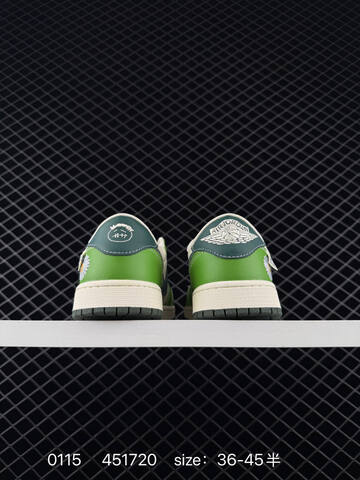 Jordan Travis Scott x Fragment Design x Air Jordan 1 Low OG SP Sail Bright Green Dark Green EU 36-45 Sneaker - Unisex (BS-79827)