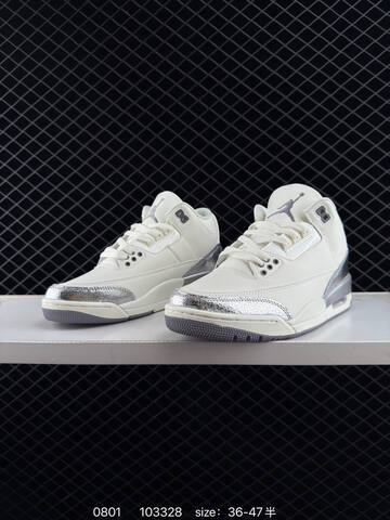 Jordan Air Jordan 3 Retro Off White Silver Grey EU 36-47 Basketball Shoe - Unisex (BS-80988)