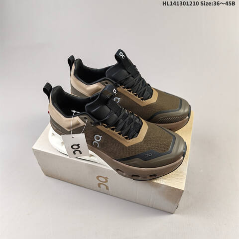 On Running Cloudnova X Olive Brown Black White EU 36-45 Running Shoe Running Sneakers - Unisex (BS-69748)