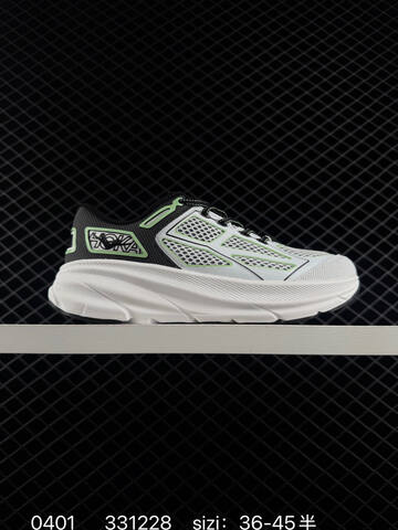 HOKA ONE ONE Clifton 9 White Black Light Green EU 36-45 Running Shoe Running Sneakers - Unisex (BS-86272)